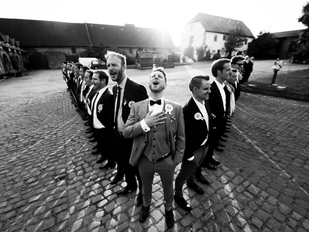 Hochzeitsfoto Gruppenbild Männer